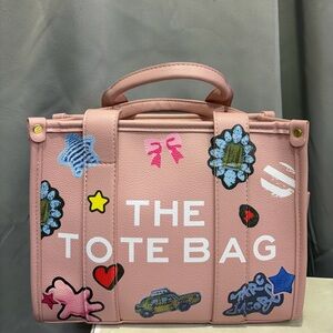 Lavender Tote Bag with Graphic Design